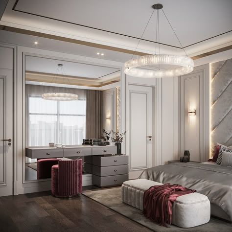 MASTER BEDROOM on Behance Tattoo Modern, Luxe Bedroom, Bedroom Interior Design Luxury, Modern Luxury Bedroom, Luxury Bedroom Design, Bedroom Renovation, Luxury Bedroom Master, Classic Bedroom, Home Design Living Room