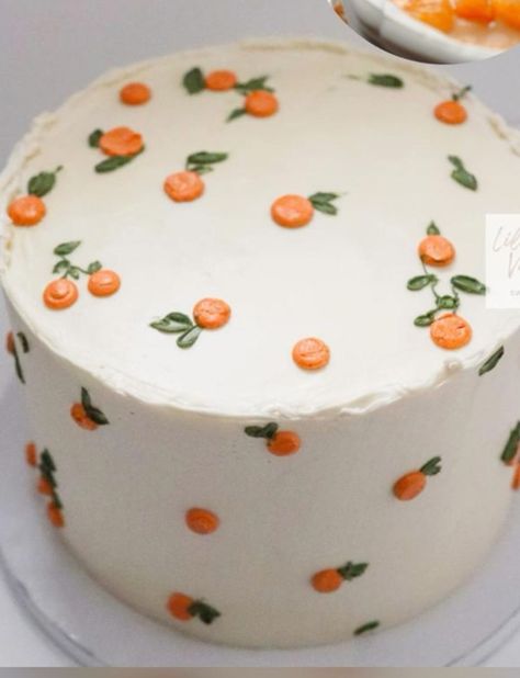 Orange Cream Cake, Sponge Cake Decoration, Citrus Theme, Orange Curd, Citrus Cake, Citrus Baby, Peach Baby Shower, Orange Baby Shower, Cake Base