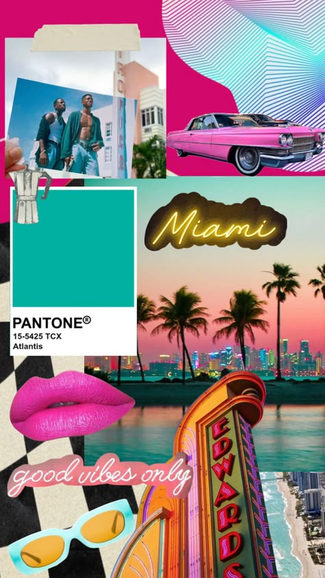 Miami Vice 80s Theme Party, Miami Pool Party Aesthetic, Miami Color Palette South Beach, Retro Miami Party Theme, Miami Vice Aesthetic Outfit, Miami Vice Photoshoot, Retro Miami Decor, Miami Beach Theme Party, Miami 2000s Aesthetic