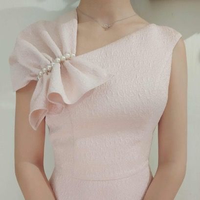 The Fold, Myanmar Dress Design ရင်ခံ, Myanmar Dress Design စံမြန်း, ရင်ဖုံး Design 2022, Elegant Dress With Pink Bow For Dress-up, မြန်မာဝတ်စုံ ချုပ်ပုံ 2022 Pattern, Traditional Dresses Designs, Myanmar Dress Design, Ladies Blouse Designs