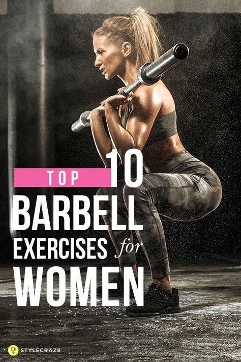 Barbell Workout For Women, Barbell Workouts, Barbell Exercises, Weights Workout For Women, Workout Programs For Women, Fitness Queen, Bench Workout, Barbell Workout, Lifting Workouts