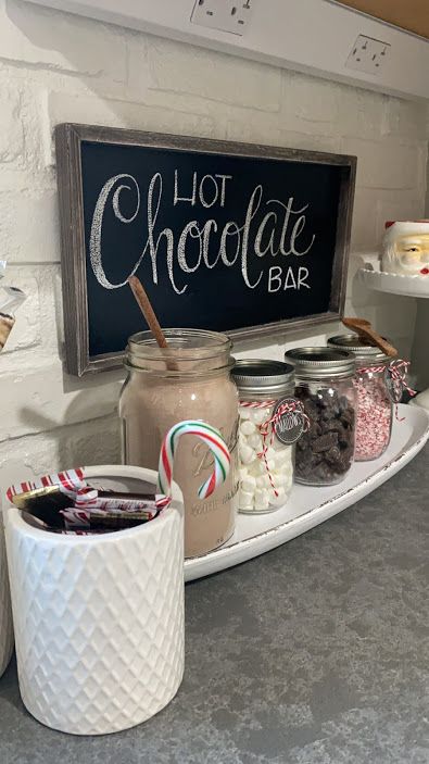 Hot Chocolate Station Ideas, Christmas Hot Chocolate Station, Chocolate Bar Ideas, Hot Chocolate Bar Ideas, Hot Chocolate Bar Party, Christmas Hot Chocolate Bar, Hot Chocolate Station, Hot Chocolate Party, Chocolate Station