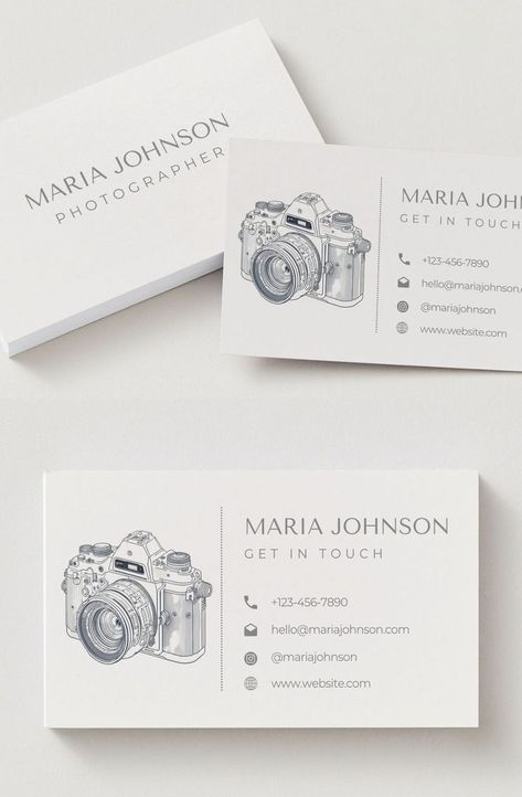 Editable Card Canva Template Photographer Card Photographer Card, Photographer Business Card Design, Business Card Photographer, Photographer Business Card Template, Photographer Business, Photographer Business Cards, Camera Art, Visiting Card Design, Calling Card