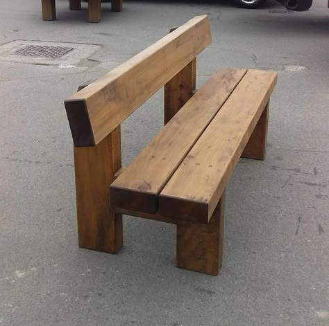 Rustic Outdoor Benches, Outdoor Seats, Rustic Outdoor Furniture, Outdoor Bench Seating, Wood Bench Outdoor, Diy Bench Outdoor, Bench Outdoor, Diy Wooden Projects, Outdoor Furniture Plans