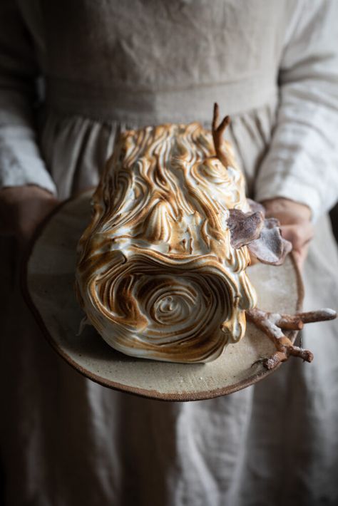 Amaretto Ice Cream, Baked Alaska Recipe, Alaska Aesthetic, Chocolate Orange Cheesecake, Yule Log Cake, Log Cake, Baked Alaska, Ginger Cake, Chocolate Sponge