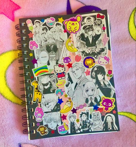 anime stickers saniro manga Sketchbook Book Cover, Sketchbook Sticker, Sketchbook Design Cover Ideas, How To Decorate A Sketchbook, Sketchbook Stickers Cover, How To Decorate Sketchbook Cover, Stickers For Sketchbook, Sketchbook Cover Ideas Stickers, How To Decorate A Sketchbook Cover