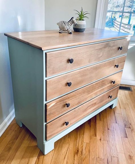 Drawer Restoration Ideas, Pine Dresser Upcycle, 6 Drawer Dresser Makeover, Maple Dresser Makeover, Pine Dresser Makeover, Dresser Renovation, Commode Diy, Tall Dresser Makeover, Pine Furniture Makeover