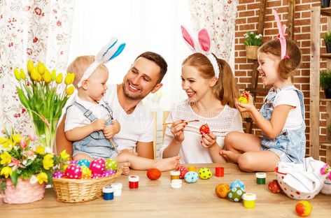 Happy easter! family mother, father and children paint eggs for. Happy easter! f , #SPONSORED, #mother, #father, #family, #Happy, #easter #ad Happy Easter Family, Paint Eggs, Newborn Family Photos, Pretend Play Food, Seasonal Displays, Easter Gifts For Kids, Queen Art, Egg Crafts, Egg Painting