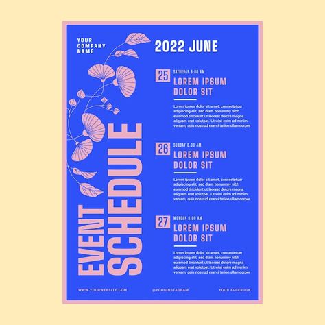 Schedule Design Layout, Events Calendar Design, Event Marketing Design, Calendar Poster Design, Event Schedule Design, Event Agenda, Agenda Design, Event Invitation Design, Event Poster Template