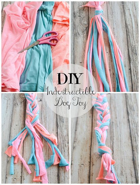 DIY Indestructible Dog Toy - turn old t-shirts into a toy your dog will love! #BeyondSnacks #ad Fake Ginger, Homemade Dog Toys, Diy Pet Toys, Dog Toys Indestructable, Diy Dog Toys, Dog Projects, Dog Crafts, Toy Puppies, Dog Costumes