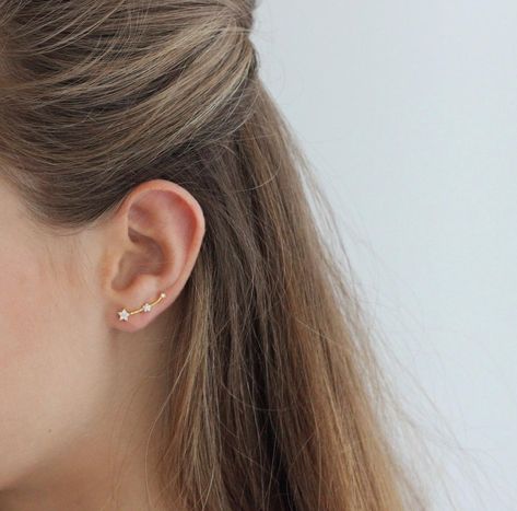 Gold Star Earrings, Star Stud Earrings, Geode Earrings, Simple Stud Earrings, Tiny Star, Star Earrings Stud, Earrings Simple, Ear Piercing, 가을 패션