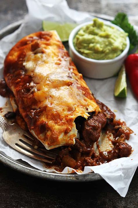 Colorado Burrito, Chili Burrito Recipe, Colorado Burritos, Chile Colorado Burritos, Canna Butter, Chili Colorado, Latino Recipes, Wholly Guacamole, Chile Colorado