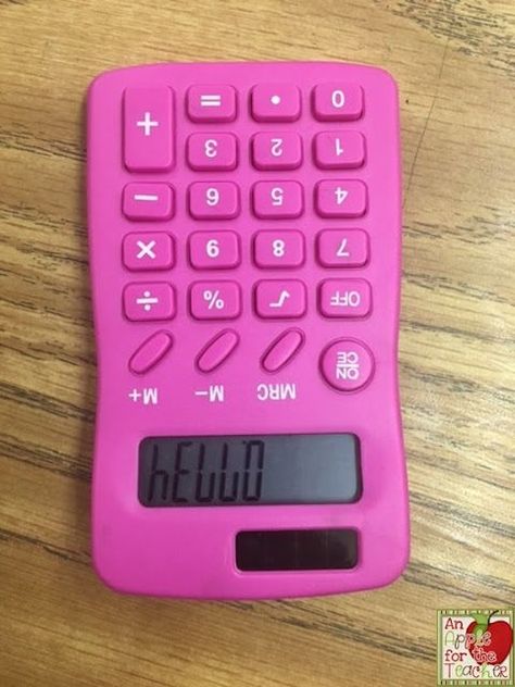 Calculator Word Fun Elementary School Math Activities, Teacher Giveaway, Apple For The Teacher, Word Riddles, Math Calculator, Calculator Words, Teaching Math Elementary, Classroom Tips, Classroom Teacher