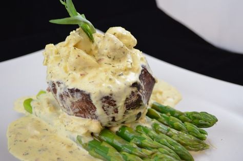 Steak Oscar - Newport International Steak Oscar With Crab, Filet Oscar, Steak Oscar, Oscar Style, Jumbo Lump Crab, Beef Entrees, How To Cook Chorizo, Beef Dinners, Lump Crab