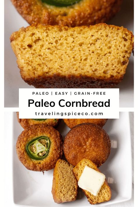 Side Dish For Chili, Paleo Fall Recipes, Paleo Cornbread, Honey Cornbread Muffins, Hot Honey Recipe, Honey Cornbread, Baking With Almond Flour, Cornbread Muffins, Sweet Cornbread