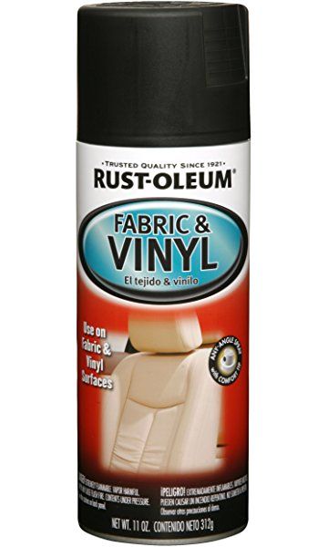 Rust-Oleum 248919 Automotive Fabric & Vinyl Spray Paint, 11-Ounce, Flat Black How To Paint Leather Furniture, Painting Faux Leather Furniture, Spray Painting Wood Furniture, Vinyl Spray Paint, Open Garage, Medical Room, Automotive Spray Paint, Painting Fabric Furniture, Vinyl Furniture