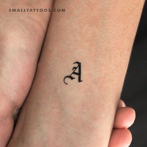 Gothic Style Uppercase A Letter Temporary Tattoo (Set of 3) Fonts for tattoos #fontsfortattoos tattoo #tattoo tattoos #tattoos fonts #fonts font #font 8.211 American Traditional Trust No One Tattoo, Latin Quote Tattoos For Women, Letter Tattoo Fonts, A Tattoo Letter, English Font Style, Letter Tattoos Initials, Letter A Tattoo, Pretty Cursive Fonts, Old English Tattoo