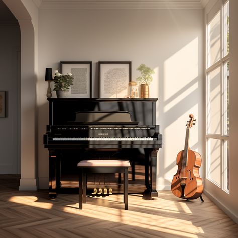 Small Piano Room, Piano Room Decor, Piano Living Rooms, Piano Decor, Stylish Tips, Piano Room, Living Room Decor Inspiration, Dream House Rooms, Affordable Home Decor