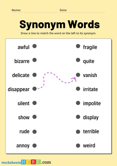 Synonyms Words, Teaching Worksheets, Words List, Learning A New Language, New Language, Word Activities, Learn A New Language, Word List, Vocabulary