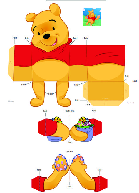 Winnie Pooh Bebe, Pooh Bebe, Disney Paper Dolls, Winnie The Pooh Themes, Winnie The Pooh Birthday, Paper Toys Template, Paper Toy, Gift Box Template, Kraf Diy