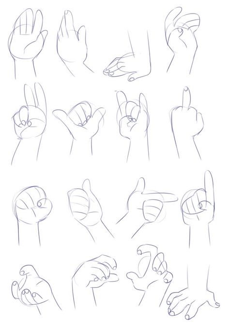 Chibi Hands, Hand Tutorial, Hand References, Peace Sign Hand, Hand Gestures, Hand Drawing Reference, Hand Reference, Gesture Drawing, Drawing Expressions