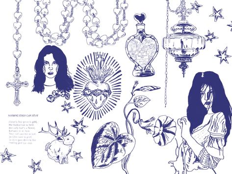 Lana Del Rey Tattoos, Flash Tats, Tatoo Inspiration, Cute Little Tattoos, Flash Tattoos, Full Body Tattoo, Cute Tiny Tattoos, Tattoo Style Drawings, Tattoo Portfolio