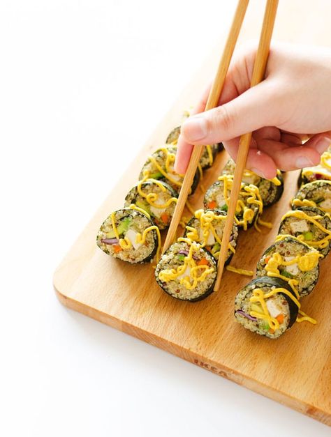 Tempura Sushi Rolls, Tempura Tofu, Vegetarian Sushi Recipes, Tofu Sushi, Tempura Sushi, Veggie Sushi, Vegetarian Sushi, Vegan Japanese, Dessert Sushi