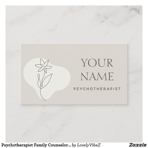 Psychotherapist Business Card, Psychologist Business Card, Boho Business, Counseling Kids, Elegant Business Cards, Business Card Size, Professional Business Cards, Psychologist, Paper Texture