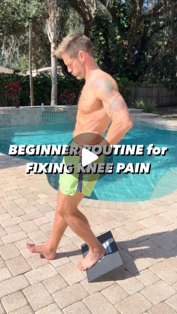 Nick Reiherzer on Instagram: "These 7 moves HEALED MY KNEES 🙌🙌🙌 I always warmup with 5-10 mins walking backwards. This is the entry-level point to knees over toes training. It’s a great low impact way to start getting blood flow into your knees and bring healing. Next, we work on building strength through our feet, ankles, and into our calves with slant board calf raises, bent knee calf raises, and tibialis raises. Each of these three exercises help strengthen your lower leg, which plays a huge role in protecting your knees. Then we move into training the knee directly with the Poliquin step up. Here we’re getting into a bit more short range knees over toes training. Elevating our heel on the slant helps you push the knee over the toe and start to build some strength directly into the c Walking Backwards, Slant Board, Ankle Exercises, Knee Strength, Knee Strengthening Exercises, How To Strengthen Knees, Bodybuilding Workouts Routines, Leg Workout At Home, Building Strength