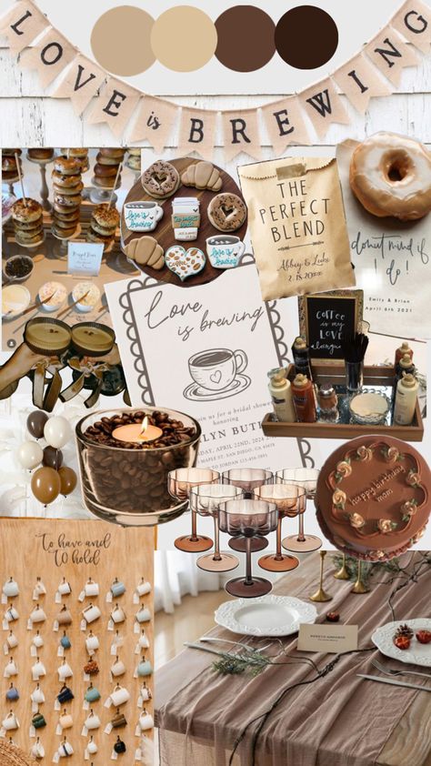 Coffee Bridal Shower Theme, Coffee Bridal Shower, Cocktail Hour Wedding, Bridal Shower Inspiration, Event Template, Coffee Cocktails, Future Wedding Plans, Happy Birthday Mom, Couple Shower