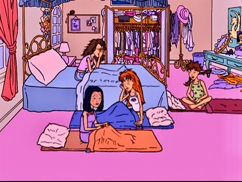 Daria Show, Mtv Daria, Sleepover Aesthetic, Daria Mtv, The Sleepover, Daria Morgendorffer, Cartoon N, Aesthetic Cartoon, Girl Sleepover