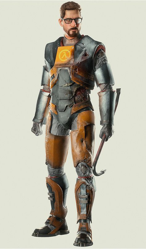 Gordon Freeman damaged HEV suit Half Life Game, Gordon Freeman, Half Life, Suit Of Armor, Power Suit, Final Fantasy Xv, Bioshock, Musical Group, 3d Modelling