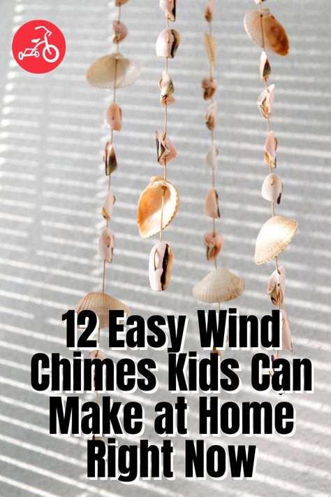 Stick Wind Chime, How To Make A Wind Chime, Easy Wind Chimes, Home Made Wind Chimes, Handmade Wind Chimes Crafts, Diy Wind Chimes For Kids, Gardening Preschool, Wind Chimes Kids, Handmade Wind Chimes