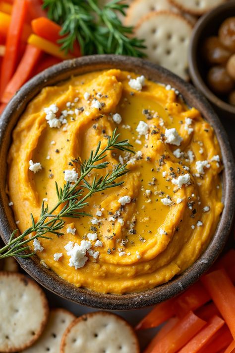 Pumpkin Whipped Feta Dip Recipe

Ingredients

- 1 cup pumpkin puree
- 8 oz feta cheese, crumbled
- 1/4 cup Greek yogurt
- 1 tablespoon maple syrup

Instructions

- In a food processor, combine pumpkin puree, feta cheese, Greek yogurt, and maple syrup.
- Blend until smooth and creamy, scraping down the sides as needed. 
- Full Recipe on... Feta And Pumpkin Dip, Pumpkin Whipped Feta With Honey And Thyme, Savory Pumpkin Dip Recipes, Pumpkin Veggie Dip, Pumpkin Goat Cheese Dip, Dairy Free Pumpkin Dip, Whipped Pumpkin Feta, Feta Cheese Crumbles Recipes, Pumpkin Cheese Dip