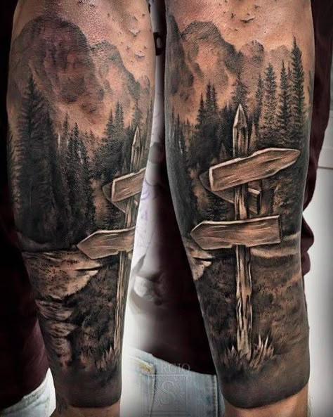 Mountain Sleeve Tattoo, Natur Tattoo Arm, Wilderness Tattoo, Tattoo Homme, Polka Tattoo, Nature Tattoo Sleeve, Hiking Tattoo, Men Tattoos Arm Sleeve, Forarm Tattoos