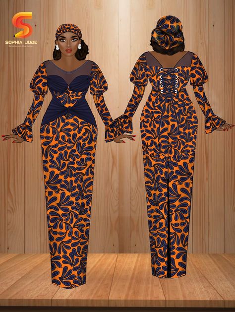 Madam Outfit, Nigerian Gown, Kampala Gown Styles For Ladies, Ankara Dress Designs, African Party Dresses, African Wedding Attire, Ankara Skirt And Blouse, African Prom Dresses, African Dresses Modern