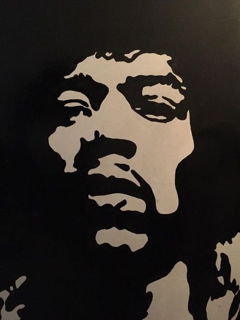 Jimi Hendrix Art, Bob Marley Painting, The Troubadour, Art Deco Design Graphics, Jimmy Hendrix, Grunge Posters, Pacific Northwest Art, Banksy Art, Silhouette Stencil