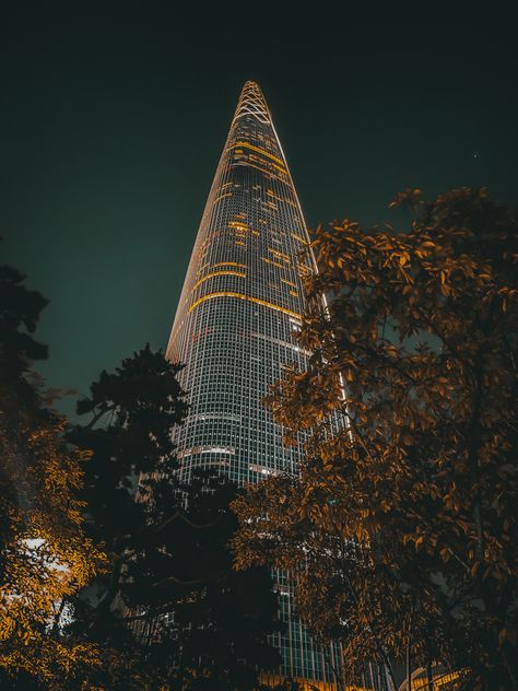 Lotte World Tower Seoul, Lotte World Tower, Seoul Aesthetic, Lotte World, Seoul, Louvre, Tower, Building, Travel