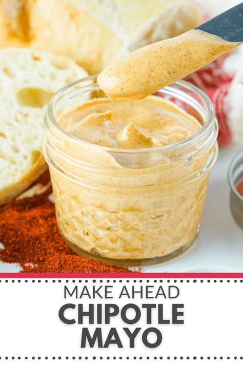 Chipotle Mayo is full of flavor and has a plethora of uses. It's quick and easy and goes great with just about anything! Oven Chicken Kabobs, Chipotle Mayo Recipe, Healthy Sauce Recipes, Italian Sauce Recipes, Homemade Mayo Recipe, Aioli Sauce, Chipotle Mayo, Homemade Mayo, Italian Sauce