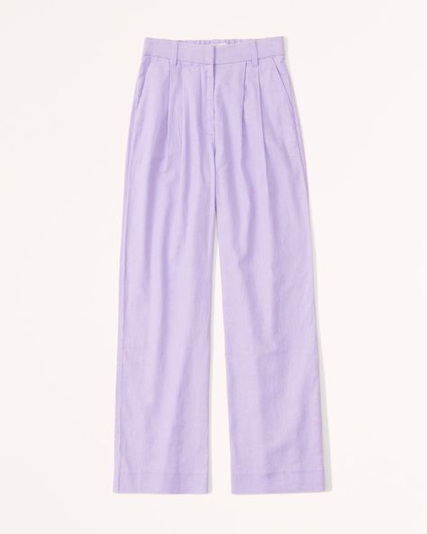 Women's Linen-Blend Tailored Wide Leg Pant | Women's Bottoms | Abercrombie.com Travel Dresses, Pixie Haircut Styles, Womens Matching Sets, Eras Tour Outfit Ideas, Skirt Boots, Vacation Outfits Women, Eras Tour Outfit, Shoes Model, Summer Closet