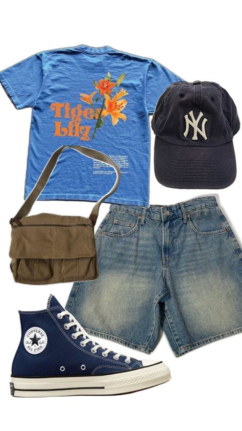 #fit #ootd #outfit #summeroutfit #grwm #aesthetic #cute #converse #hat #shorts #graphictee #camp #hiking #summervibes #vibes Camp Inspired Outfits, Summer Camp Clothes Aesthetic, Summer Outfits Camp, Summer Camp Clothes, Summer Camp Fits, Fuge Camp, Camp Fits, Converse Hat, Summer Camp Outfits