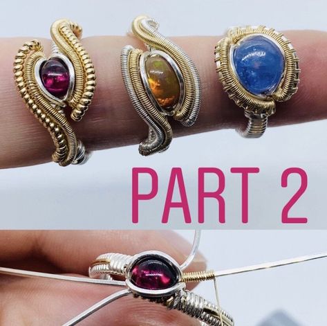 Wire Work Jewelry Rings, Wire Wrapping For Beginners, Wire Wrap Ring Tutorial Free, Ring Wire, Oval Wire Wrapped Rings As Gifts, Wire Wrapped Ring, Wire Wrapped Rings Tutorial, How To Wire Wrap Stones For Beginners Rings, Wire Wrapped Rings Artful Home