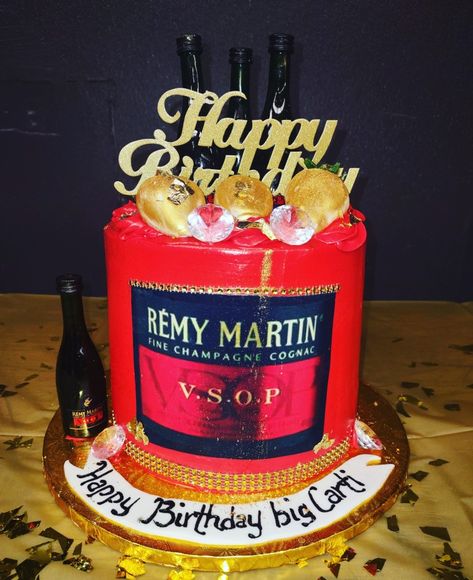 Remy Martin Cake, Remy Martin, Creative Cake Decorating, Creative Cakes, Cake Decorating, Pastry, Champagne, Birthday Cake, Cake