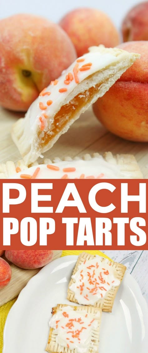 Peach Poptarts Homemade Pop Tarts, Peach Pop Tarts, Peach Baking Recipes, Pop Tart Recipes, Savory Pop Tarts, Homemade Poptarts, Poptart Recipe, Peach Preserves, Pop Tart