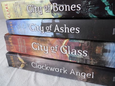 Cassandra Clare City Of Bones Book, Immortal Instruments, City Of Glass, City Of Ashes, Cassandra Clare Books, City Of Bones, Book Stack, The Infernal Devices, Celebration Quotes