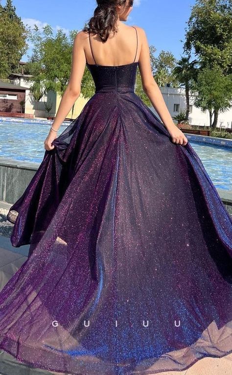 Dark Purple Prom Dress Long, Dark Purple Prom Dresses, Rainbow Prom Dress, Dark Purple Prom Dress, Skater Dress Outfit, Matric Dance Dresses, Chinese Fancy Dress, Purple Gown, Workplace Culture