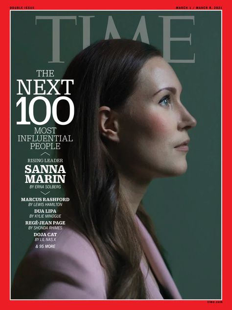 Sanna Marin Is on the TIME100 Next 2021 List | TIME Sanna Marin, Baltic Region, Shonda Rhimes, Mindy Kaling, Marcus Rashford, Solange Knowles, Garth Brooks, Front Runner, Influential People