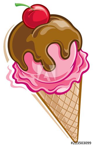 ice cream cone - Buy this stock vector and explore similar vectors at Adobe Stock | Adobe Stock Clip Art Ice Cream, Ice Cream Cartoon Drawing, Ice Cream Cartoon Images, Ice Cream Drawing For Kids, Ice Cream Cone Cartoon, Ice Cream Cone Clipart, Doodles Food, Ice Cream Clip Art, Ice Cream Drawing