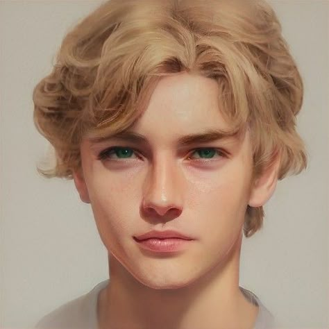 Artbreeder Male, Artbreeder Boy, Artbreeder Characters, Artbreeder Faces, Men Blonde Hair, Blonde Hair Green Eyes, Blonde Hair Boy, Art Breeder, Character Faces