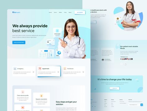 Medical Landing Page || 2021 by Anik Deb on Dribbble Doctor Landing Page, Dribbble Web Design, Health Landing Page, Health Website Design, Medical Landing Page, Medical Websites, Health Website, Medical Website, Medical Website Design